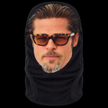 Brad Pitt MASKED product photo on black background
