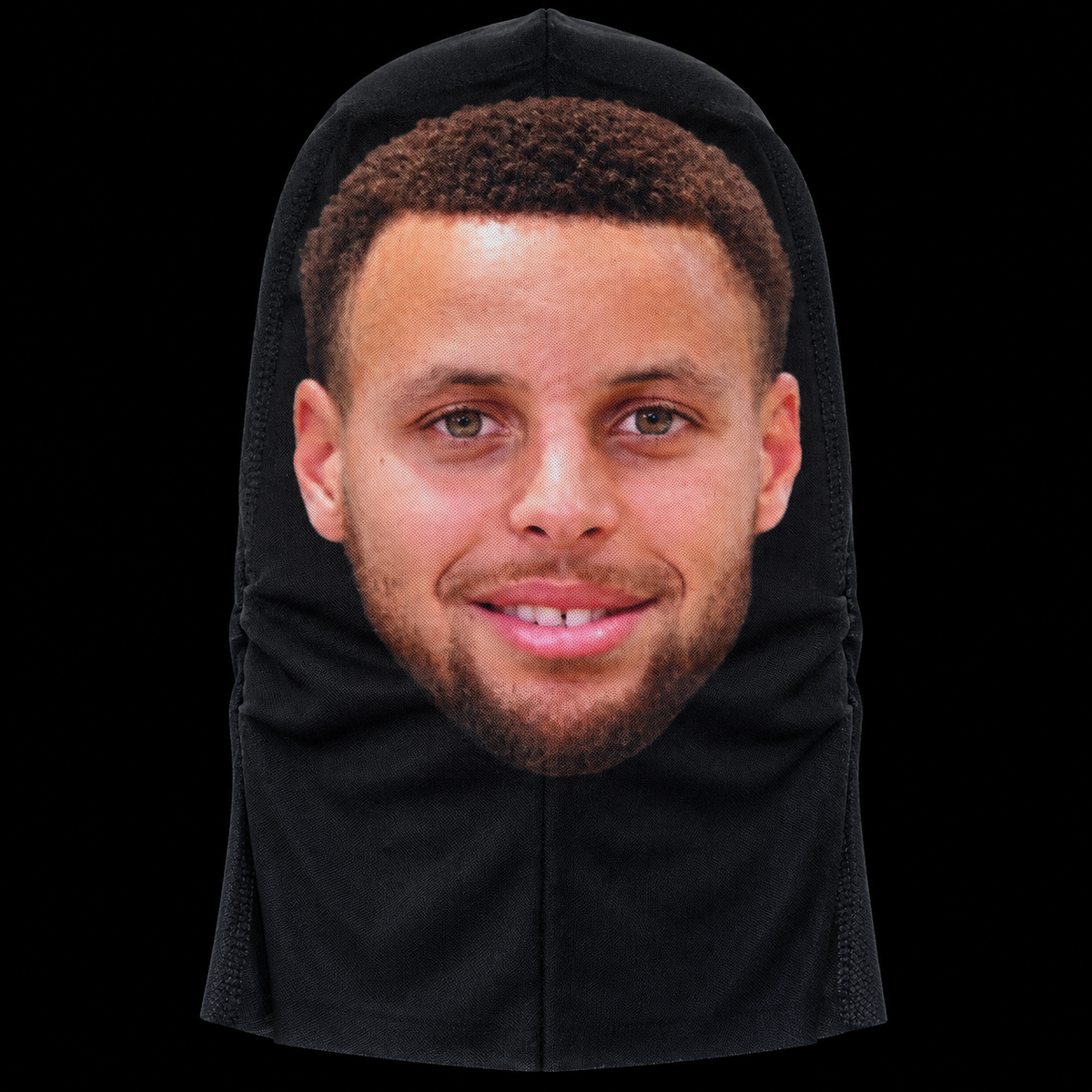 Stephen Curry MASKED product photo on black background