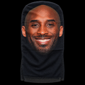 Kobe Bryant character mask on black background