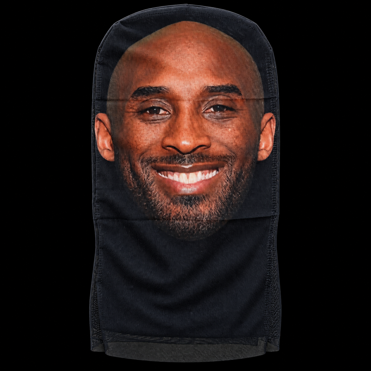 Kobe Bryant character mask on black background