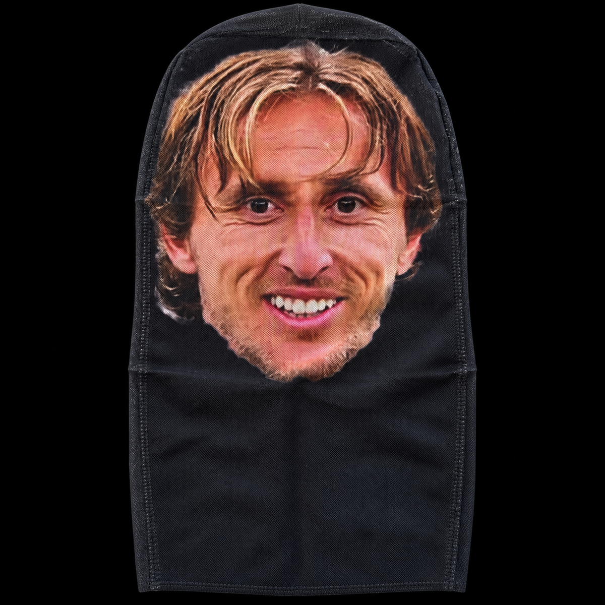 Luka Modrić MASKED product photo on black background